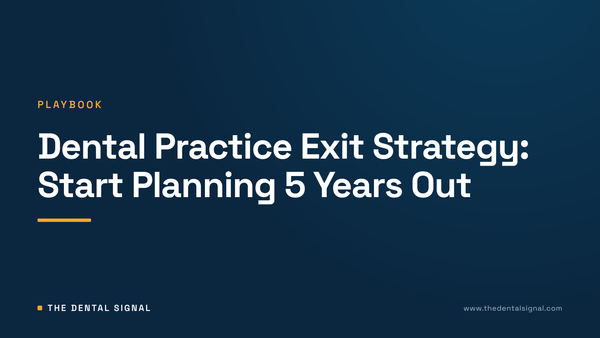 Strategic planning documents and timeline for dental practice transition