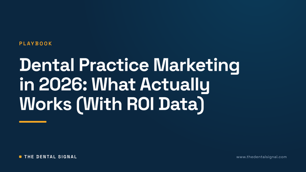 Dental Practice Marketing in 2026: What Actually Works (With ROI Data)