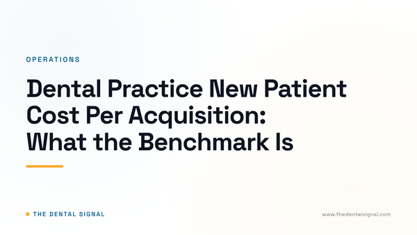 Dental Patient Acquisition Cost: The $150-$300 Benchmark (2026)
