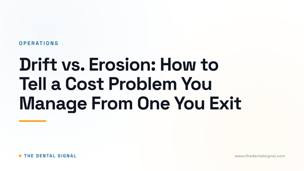 Drift vs. Erosion: How to Tell a Cost Problem You Manage From One You Exit