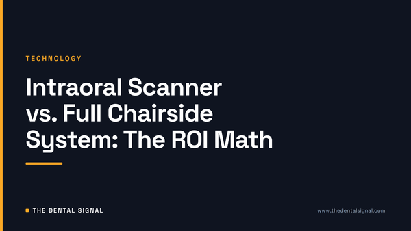 Intraoral Scanner vs. Full Chairside System: The ROI Math