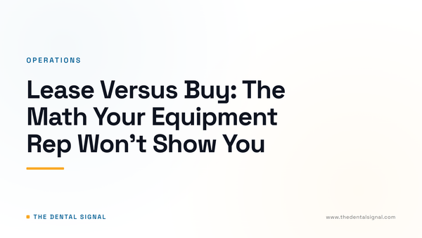 Lease Versus Buy: The Math Your Equipment Rep Won't Show You