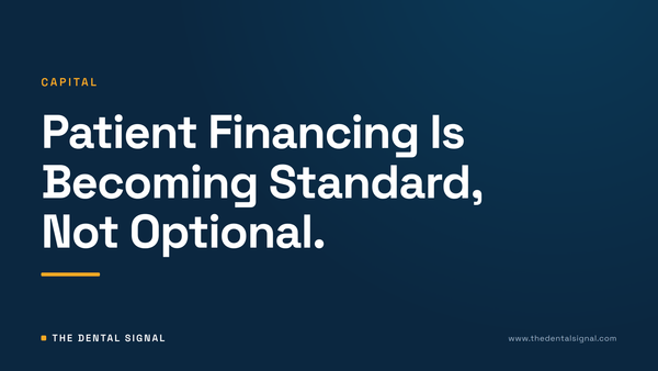 Patient Financing Is Becoming Standard, Not Optional.