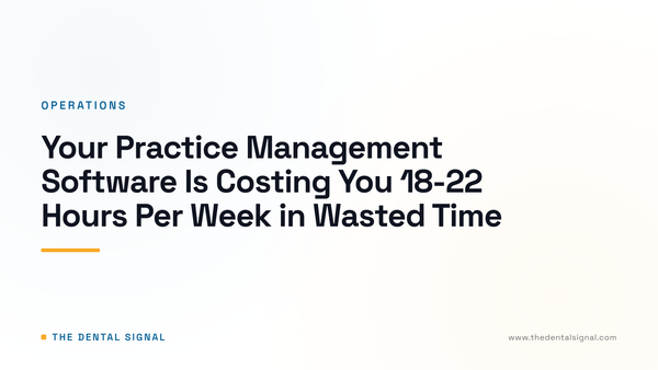 Your Practice Management Software Is Costing You 18-22 Hours Per Week in Wasted Time