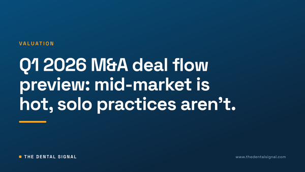 Q1 2026 M&A deal flow preview: mid-market is hot, solo practices aren't.