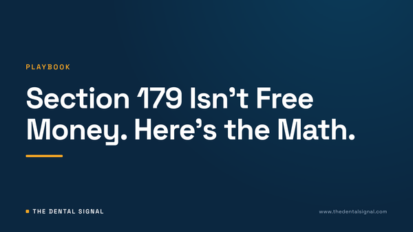 Section 179 Isn't Free Money. Here's the Math.