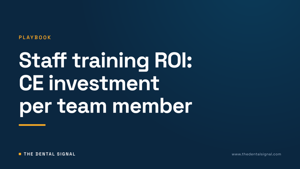 Staff training ROI: CE investment per team member