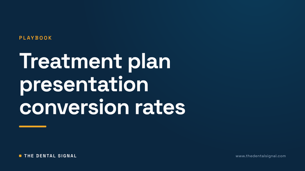 Treatment plan presentation conversion rates