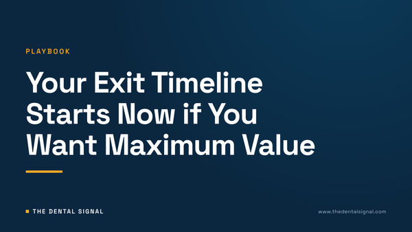 Your Exit Timeline Starts Now if You Want Maximum Value